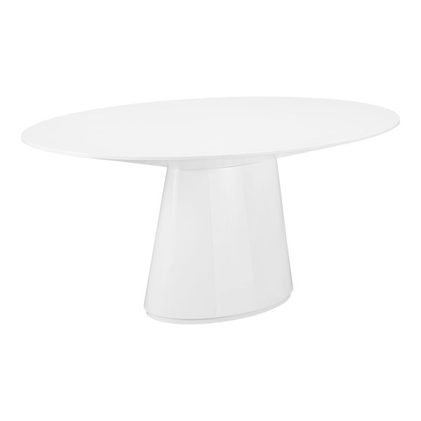 Otago - Oval Dining Table Wood - White Online