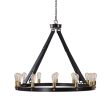 Marlow - 12 Light Circle Chandelier - Black For Sale