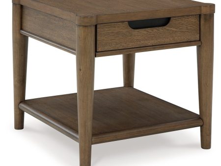 Roanhowe - Brown - Rectangular End Table Hot on Sale