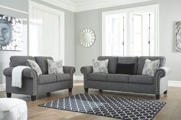 Agleno - Charcoal - 2 Pc. - Sofa, Loveseat Online Hot Sale