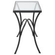 Alayna - Metal & Glass End Table - Black on Sale