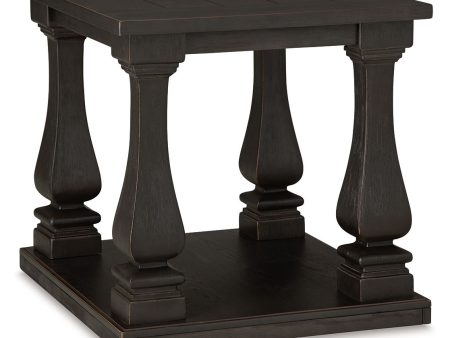 Wellturn - Black - Rectangular End Table For Discount