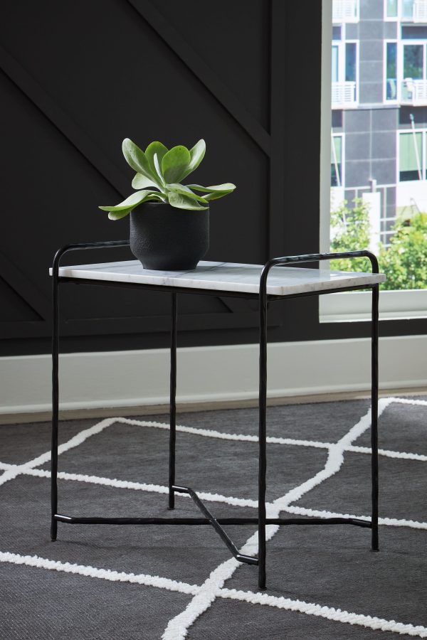 Ashber - White   Black - Accent Table Supply