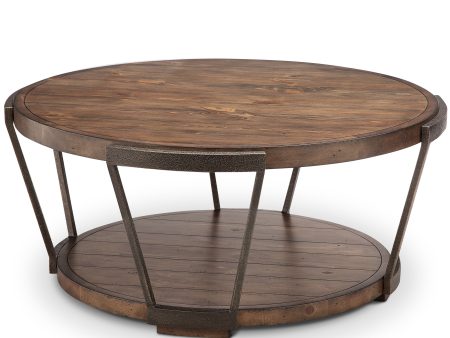 Yukon - Round Cocktail Table (With Casters) - Bourbon For Cheap