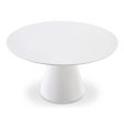 Otago - Round Dining Table - High Gloss White Fashion