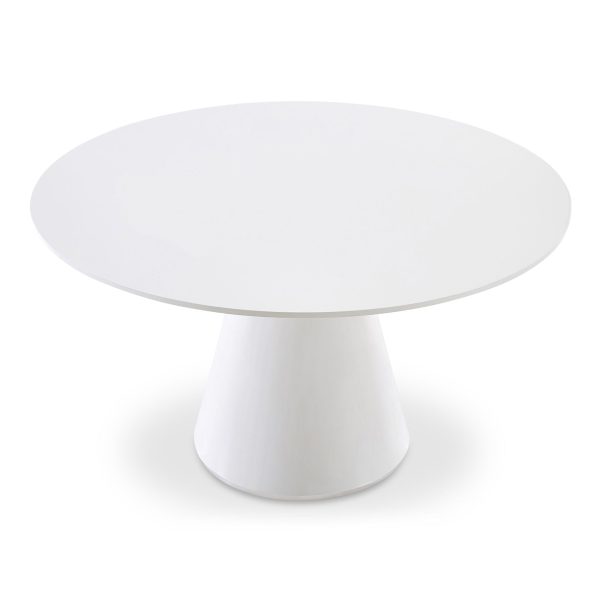 Otago - Round Dining Table - High Gloss White Fashion