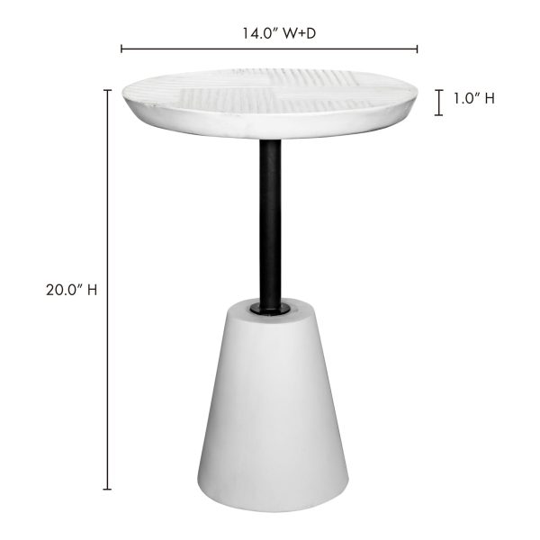 Foundation - Outdoor Accent Table - White Hot on Sale