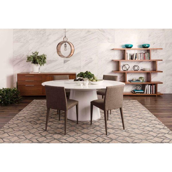 Otago - Oval Dining Table Wood - White Online