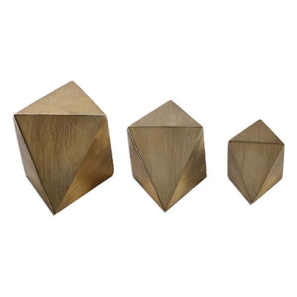 Rhombus - Accents (Set of 3) - Champagne Online Hot Sale