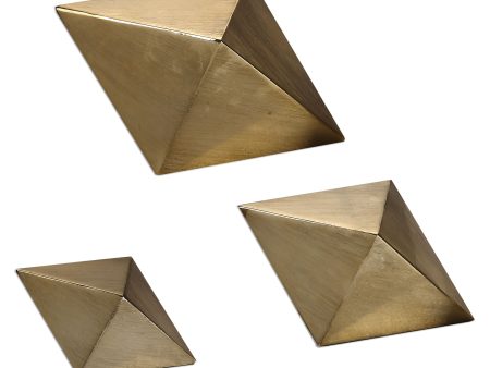 Rhombus - Accents (Set of 3) - Champagne Online Hot Sale