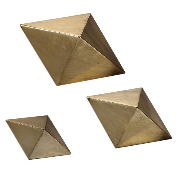 Rhombus - Accents (Set of 3) - Champagne Online Hot Sale