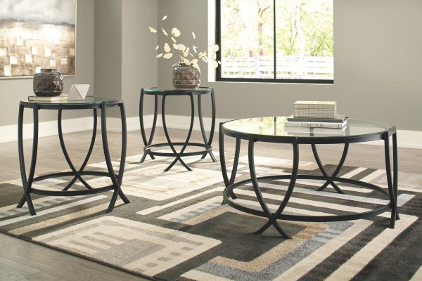 Tarrin - Black - Occasional Table Set (Set of 3) For Discount