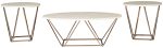 Tarica - White   Metallic - Occasional Table Set (Set of 3) Supply