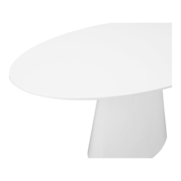 Otago - Oval Dining Table Wood - White Online