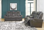 Turbulance - Quarry - PWR REC Sofa with ADJ Headrest Hot on Sale