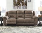 Stoneland - Fossil - Reclining Sofa - Faux Leather For Discount