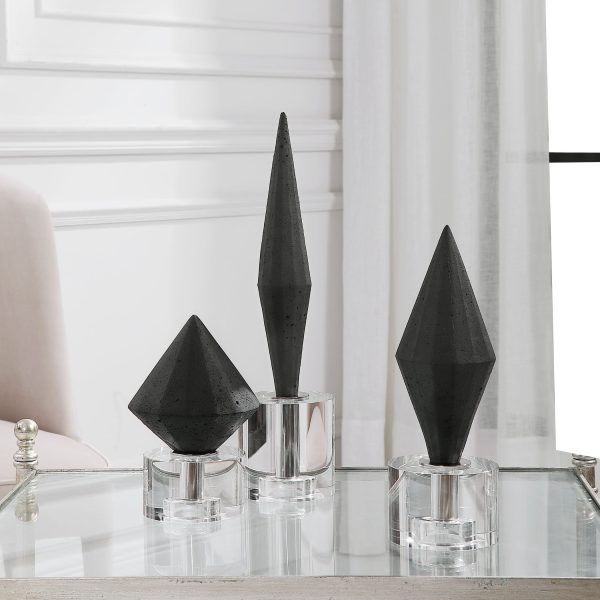 Alize - Sculptures (Set of 3) - Black on Sale