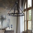 Marlow - 12 Light Circle Chandelier - Black For Sale