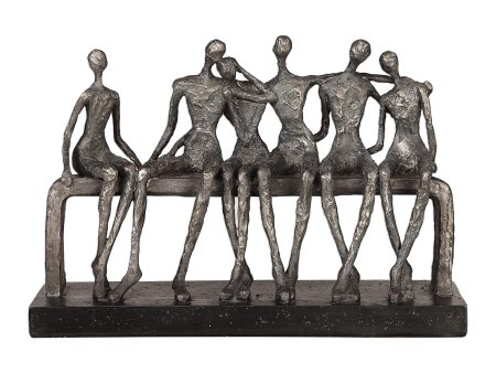 Camaraderie - Figurine - Aged Silver Online now