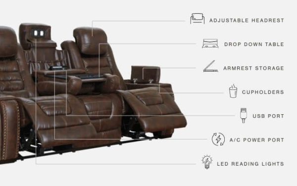 Game - Bark - PWR REC Sofa with ADJ Headrest Fashion