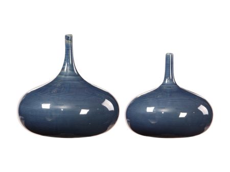 Zayan - Vases (Set of 2) - Blue Hot on Sale