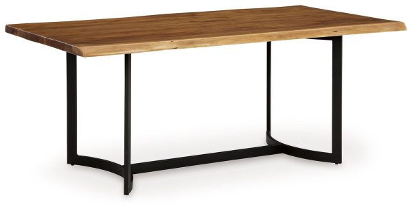 Fortmaine - Brown   Black - Rectangular Dining Room Table Online Sale