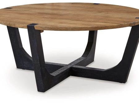 Hanneforth - Brown - Round Cocktail Table For Discount