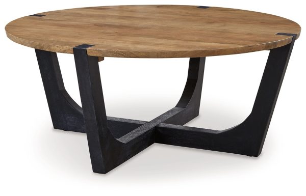 Hanneforth - Brown - Round Cocktail Table For Discount