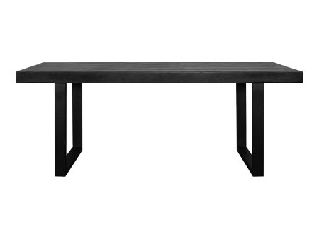 Jedrik - Outdoor Dining Table Large - Black - Concrete Online now