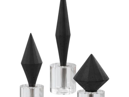 Alize - Sculptures (Set of 3) - Black on Sale