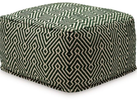 Abacy - Green   Ivory - Pouf Sale