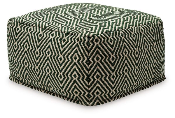 Abacy - Green   Ivory - Pouf Sale