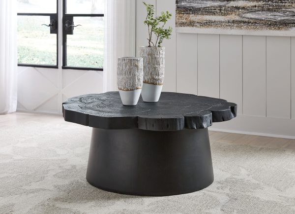 Wimbell - Black - Round Cocktail Table For Sale