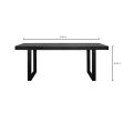 Jedrik - Outdoor Dining Table Large - Black - Concrete Online now