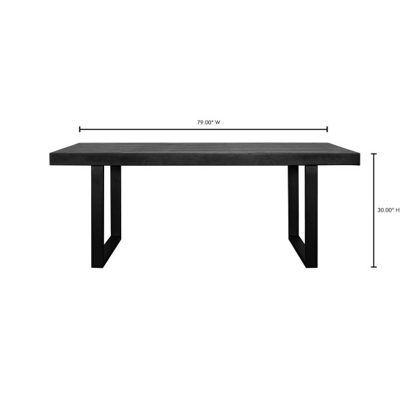 Jedrik - Outdoor Dining Table Large - Black - Concrete Online now