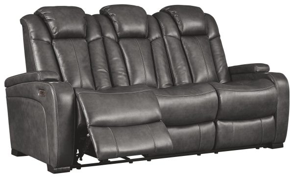 Turbulance - Quarry - PWR REC Sofa with ADJ Headrest Hot on Sale