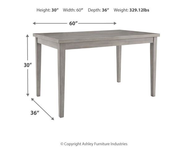 Parellen - Gray - Rectangular Dining Room Table Hot on Sale