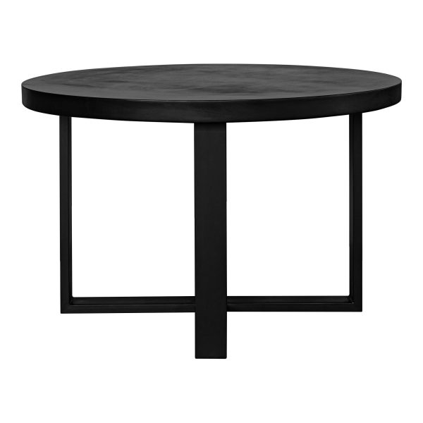 Jedrik - Round Outdoor Dining Table - Black on Sale