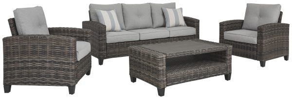 Cloverbrooke - Gray - Sofa, Chairs, Table Set (Set of 4) Cheap