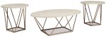 Tarica - White   Metallic - Occasional Table Set (Set of 3) Supply