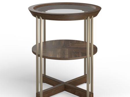 Elora - Round End Table - Walnut For Cheap