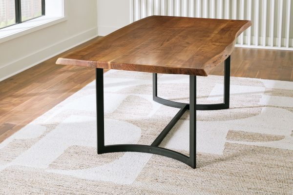 Fortmaine - Brown   Black - Rectangular Dining Room Table Online Sale