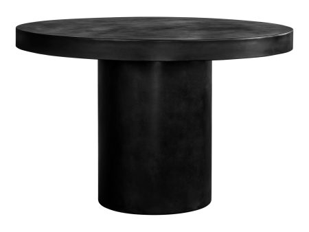 Cassius - Round Outdoor Dining Table - Black - Concrete on Sale