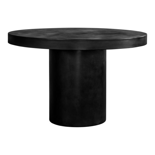 Cassius - Round Outdoor Dining Table - Black - Concrete on Sale