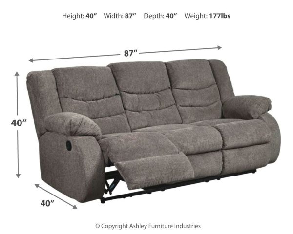 Tulen - Dark Gray - Reclining Sofa Online Sale