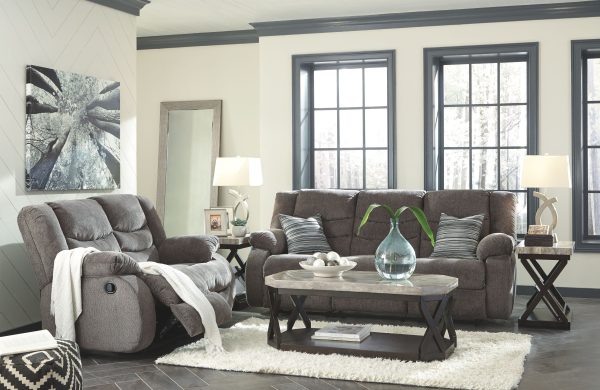 Tulen - Gray - 2 Pc. - Reclining Sofa, Reclining Loveseat Fashion