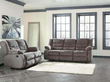 Tulen - Gray - 2 Pc. - Reclining Sofa, Reclining Loveseat Fashion