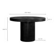 Cassius - Round Outdoor Dining Table - Black - Concrete on Sale