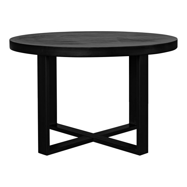 Jedrik - Round Outdoor Dining Table - Black on Sale