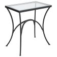 Alayna - Metal & Glass End Table - Black on Sale